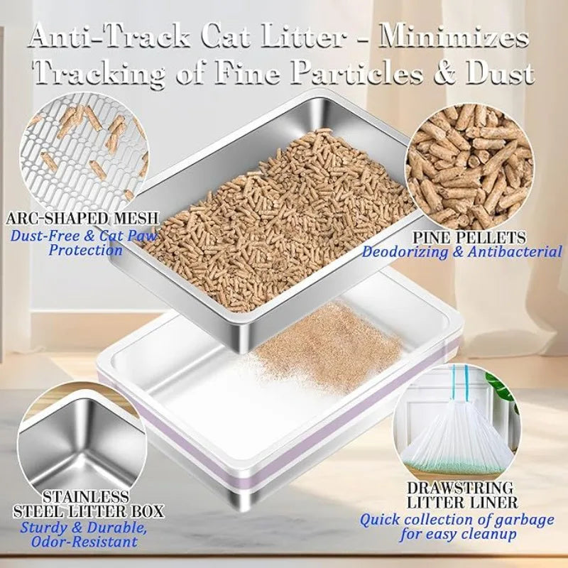 Stainless Steel Cat Litter Basin and Sifter