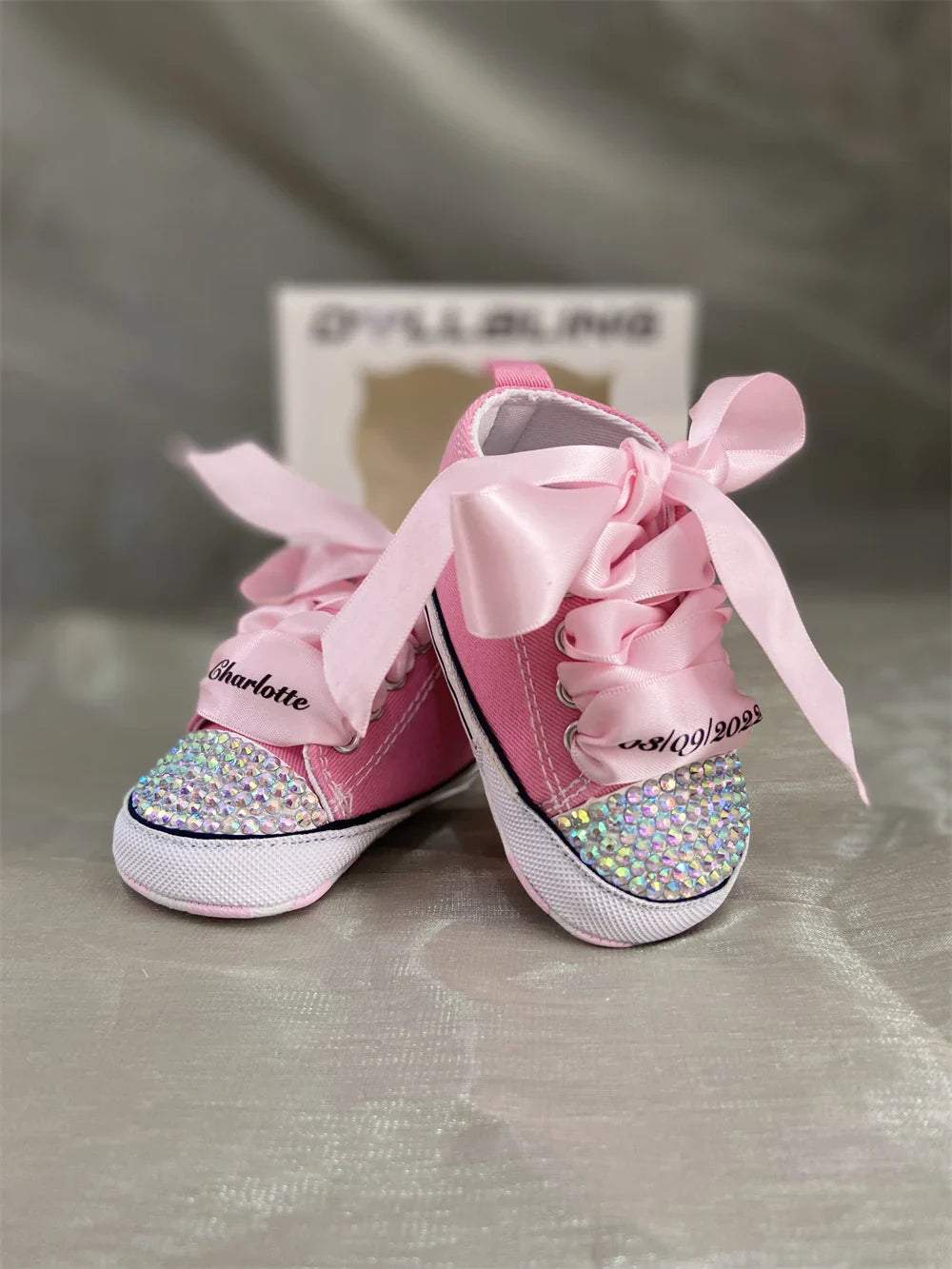 Diamond Baby Shoes Pacifier Set