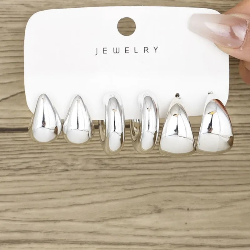 Cross-Border minimalist C-earrings