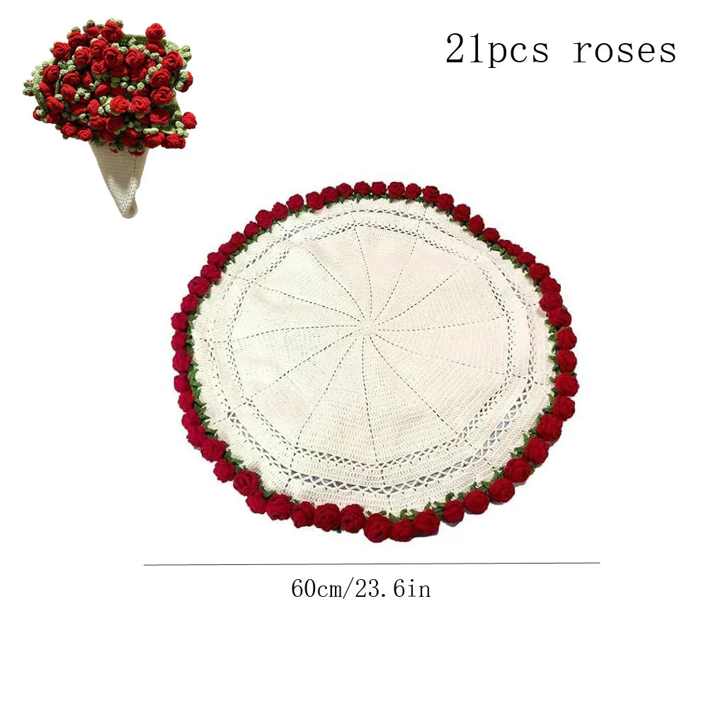 1pcs Finished Flower Bouquet Blanket
