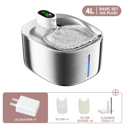 Stainless Steel Wireless Pet Water Fountain