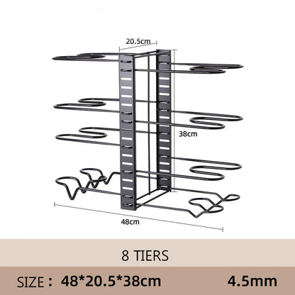 5/8 Tiers Pan Pot Organizer Rack #4