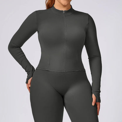 Plus Size Yoga Jacket - MONLANE
