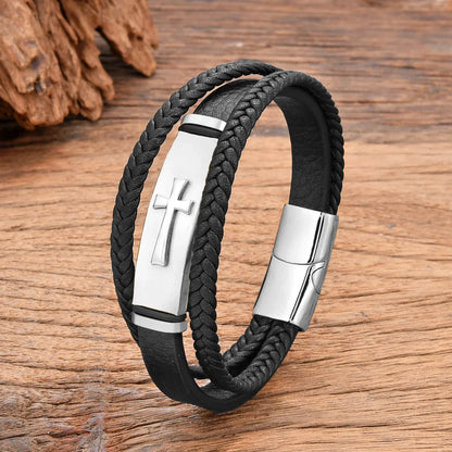 Weaving Leather Punk Bracelet