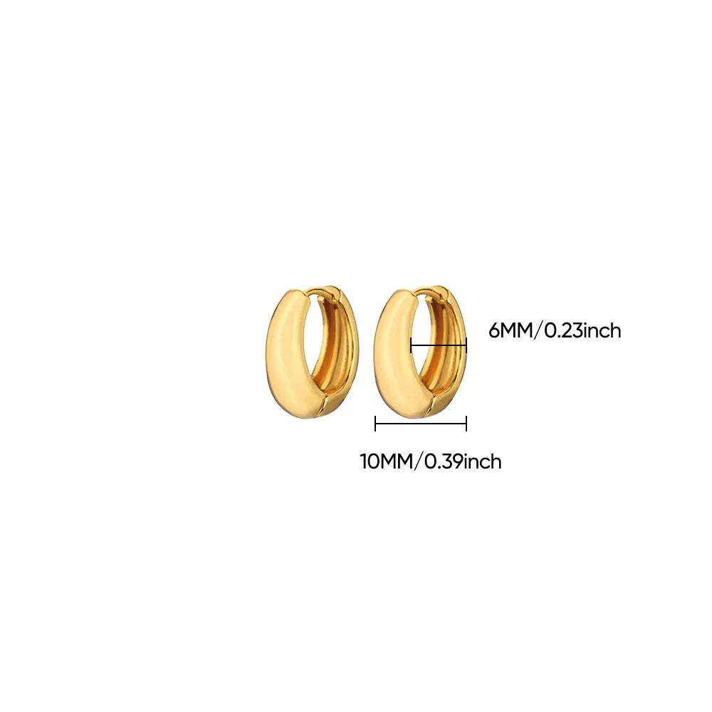 Classic Chunky Stainless Steel Hoop Earring - MONLANE