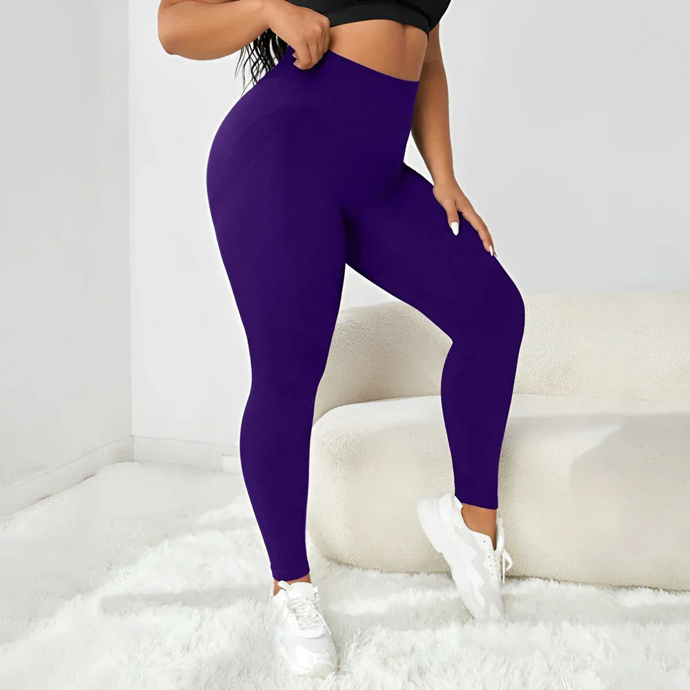 Plus Size Seamless Yoga Pants - MONLANE