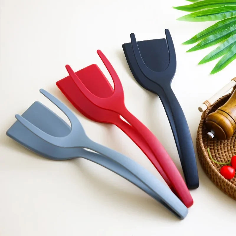 2 in1 Silicone Clip Spatula for Frying - MONLANE