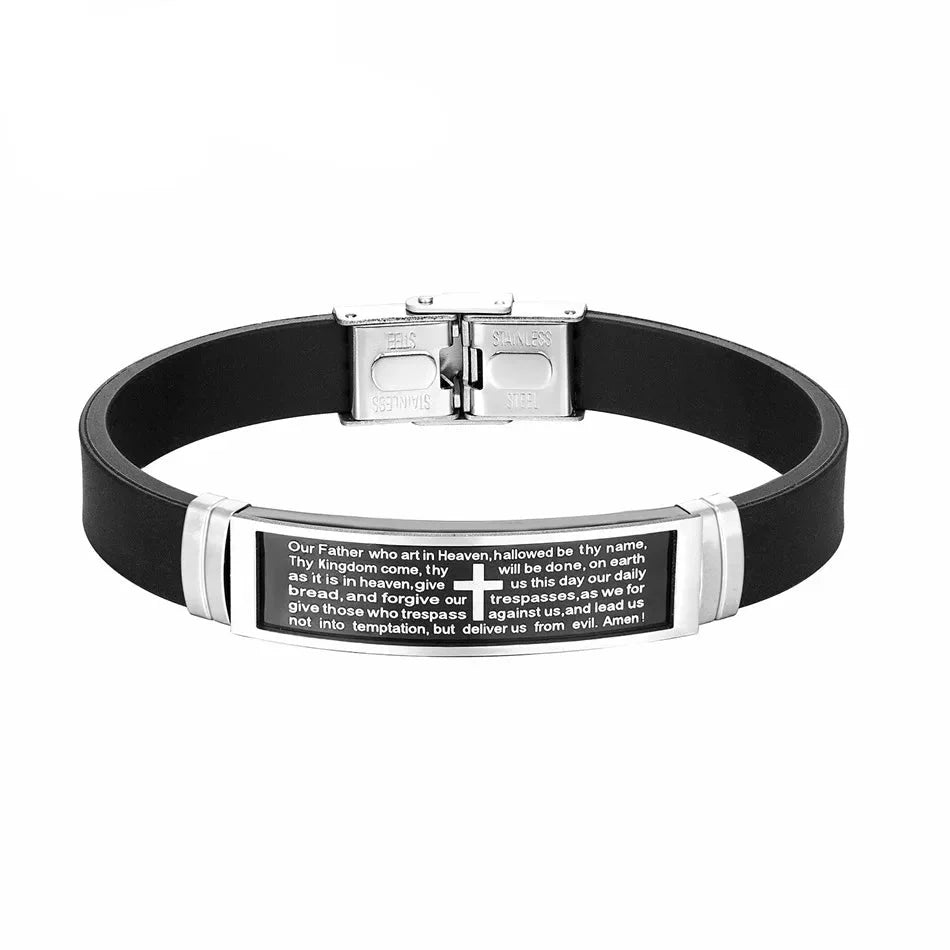 Bible Prayer Cross Bracelet