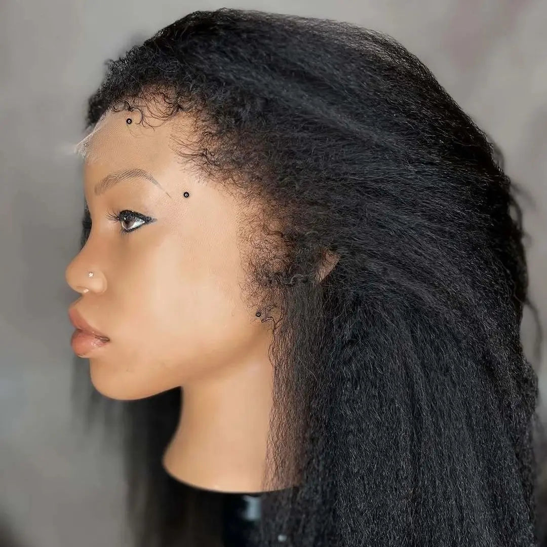 4C Kinky Edges Lace Frontal Wig