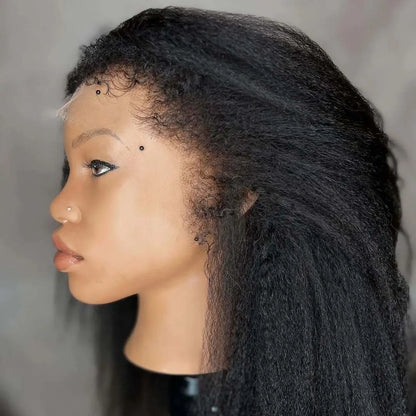 4C Kinky Edges Lace Frontal Wig