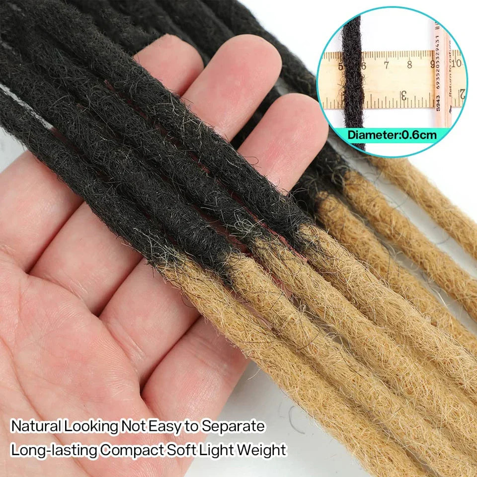Human Hair Kinky Straight Crochet locs 14/16inch