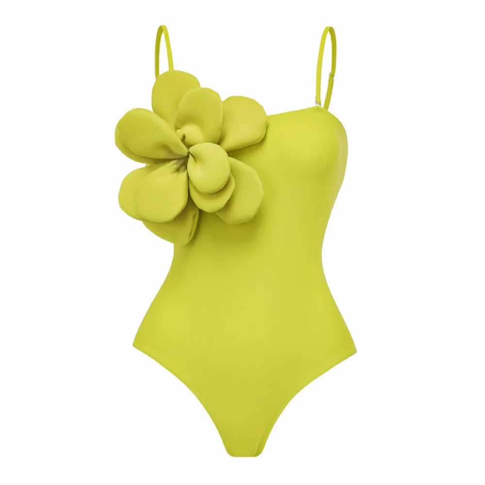 New Flower One Piece Luxury Swimsuit
