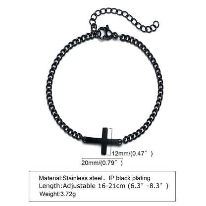 Stainless Steel Cross Bracelet