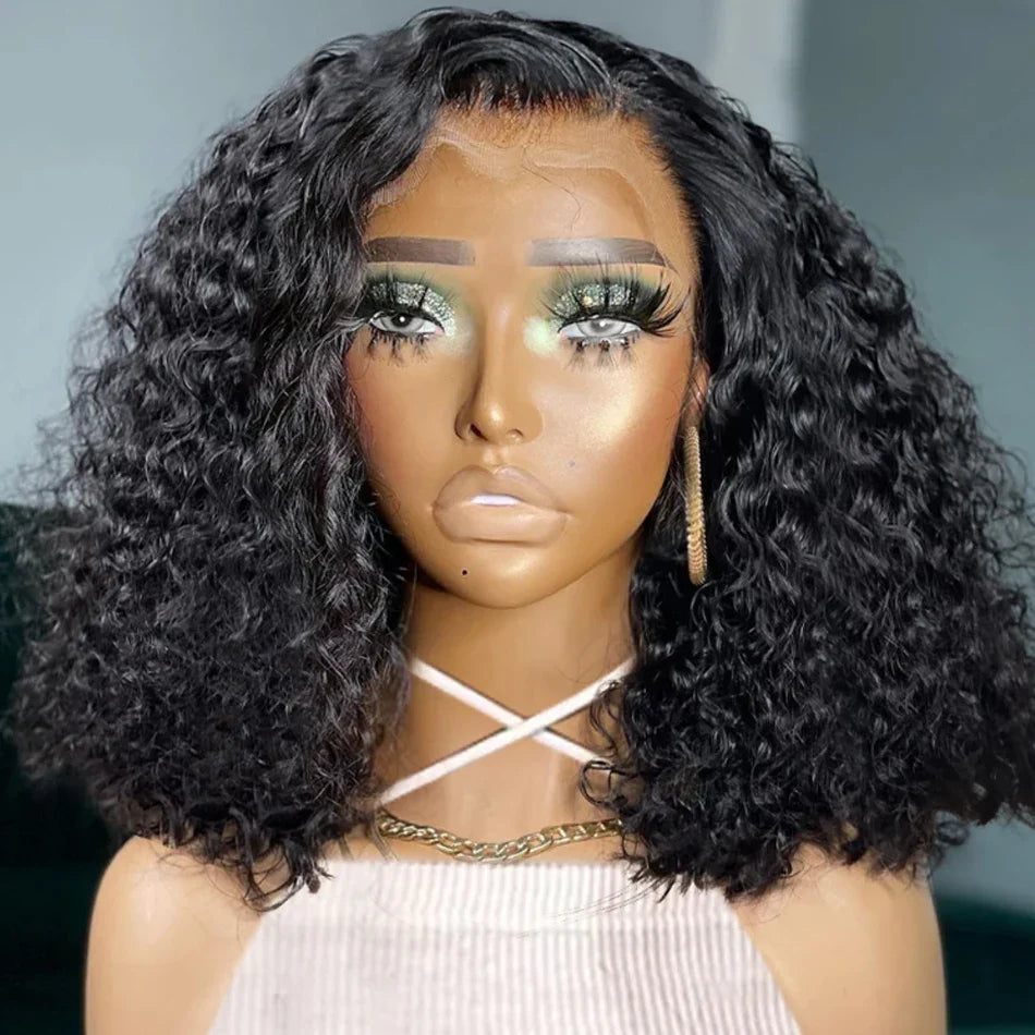 Water Wave Bob Glueless Preplucked Human Wigs