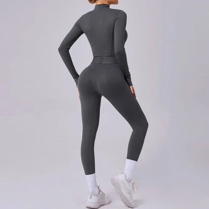 Half Zip Yoga Jumpsuit