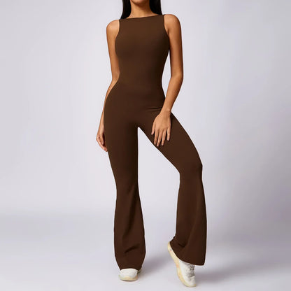 Sexy V Back Jumpsuit Gym Set - MONLANE