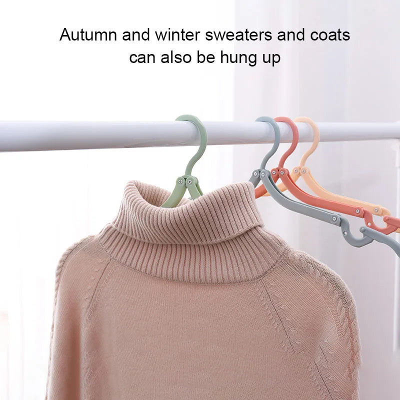 Folding Hanger With Clip Portable Storage Travel
