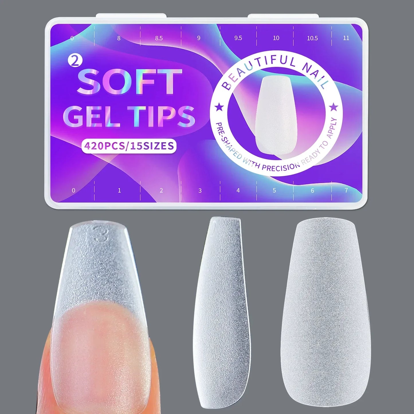 Frosted Press On Acrylic Nails