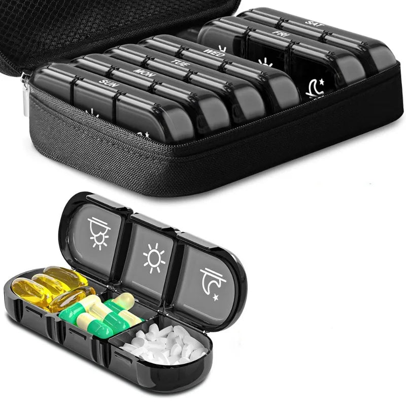 21 Grids Weekly Pill Organizers Moisture-Proof