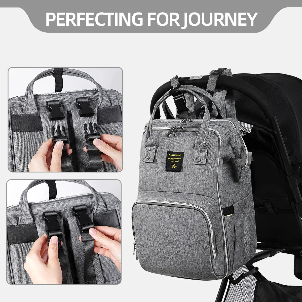 Stylish Diaper Bag Backpack Multifunction for Travel - MONLANE