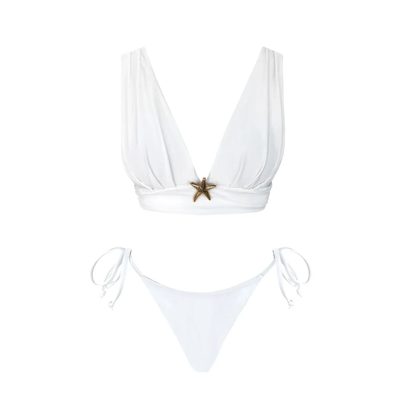 3Pcs Star Button Swimsuit