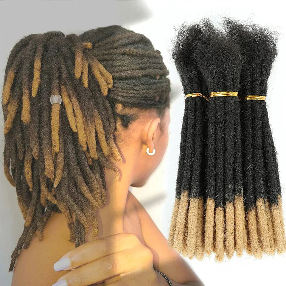 Human Hair Kinky Straight Crochet Locs 20/18inch