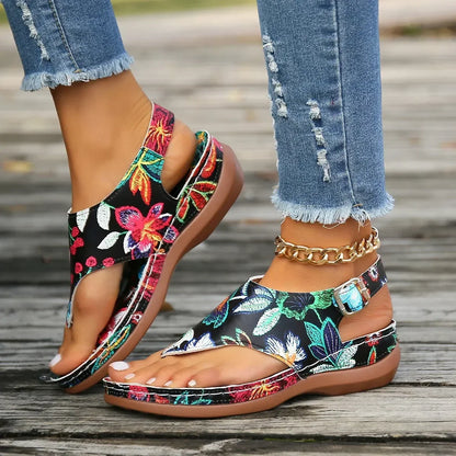 Women's Retro Wedge Platform Sandals