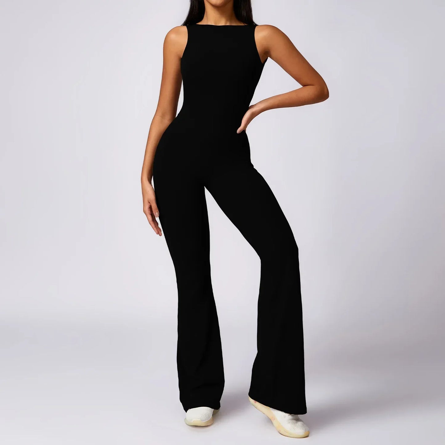 Sexy V Back Jumpsuit Gym Set - MONLANE