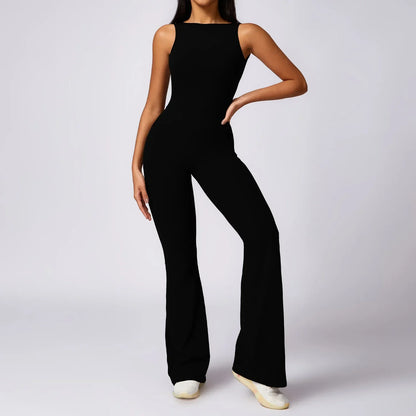 Sexy V Back Jumpsuit Gym Set - MONLANE