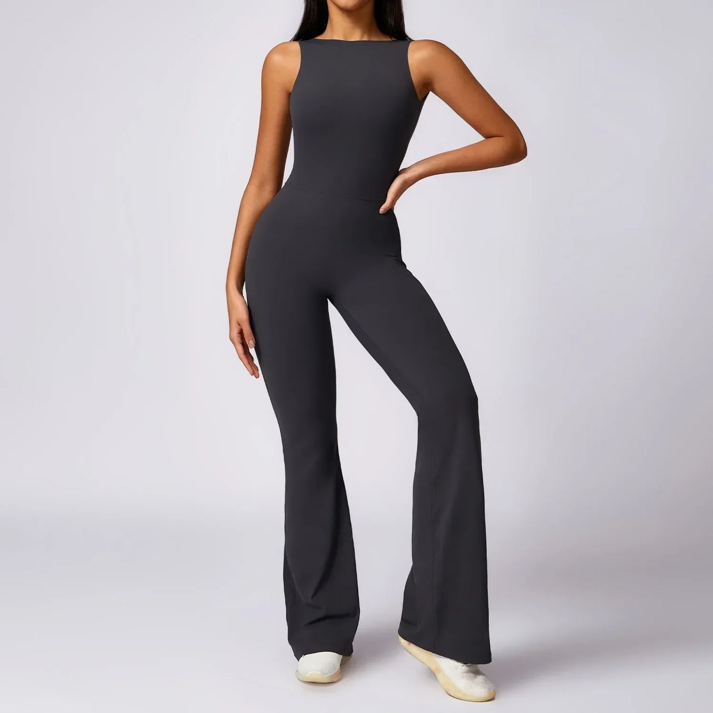 Sexy V Back Jumpsuit Gym Set - MONLANE