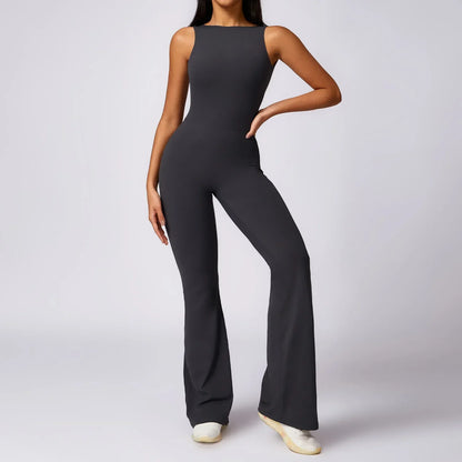Sexy V Back Jumpsuit Gym Set - MONLANE