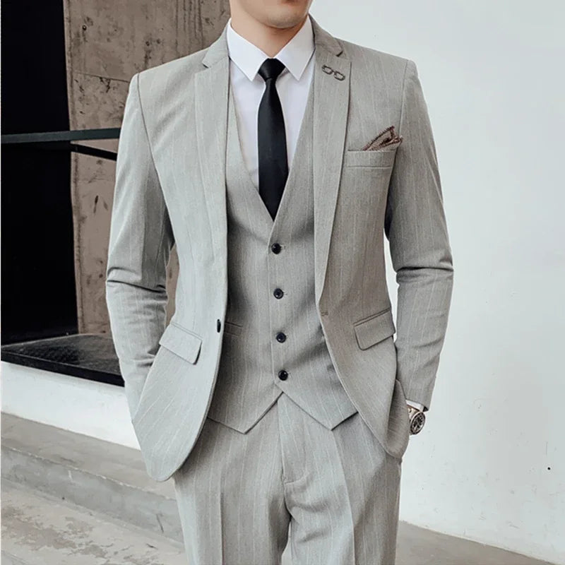 Men Dress Blazers 3 Piece Set