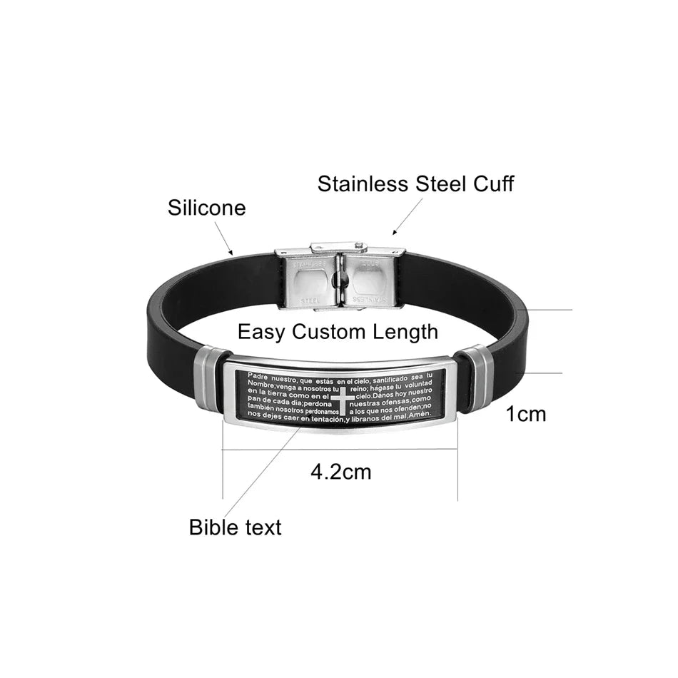 Bible Prayer Cross Bracelet