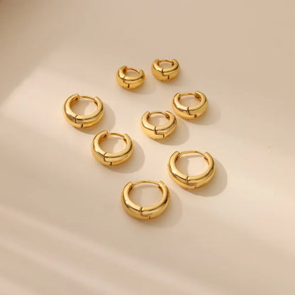 Classic Chunky Stainless Steel Hoop Earring - MONLANE