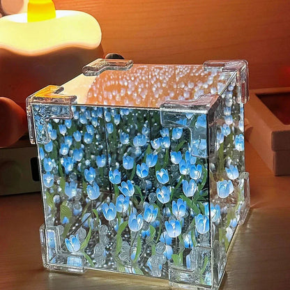 DIY Tulip Flower Cube Night Light