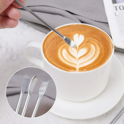 5/1Pcs Latte Pull Flower Needle