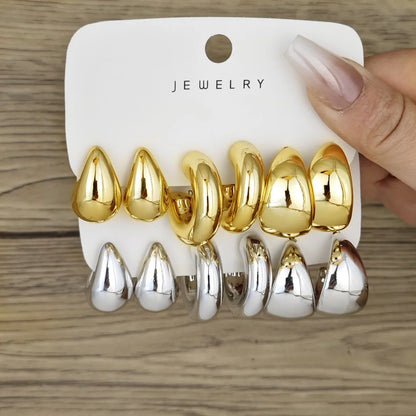 Cross-Border minimalist C-earrings