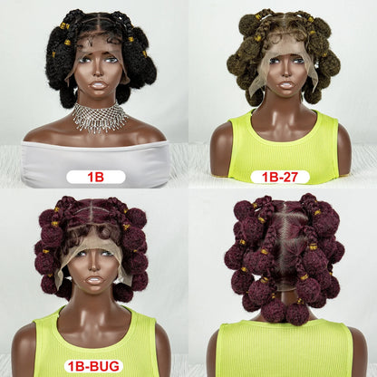 Full Lace Short Bantu Braided Wig - MONLANE