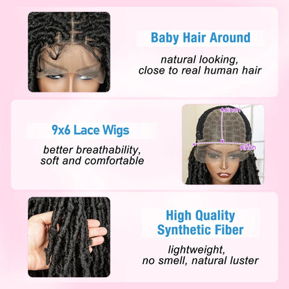 Dreadlocks Braided Lace Frontal Wig - MONLANE