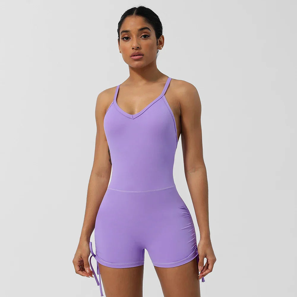 Yoga Jumpsuit Padded Set - MONLANE