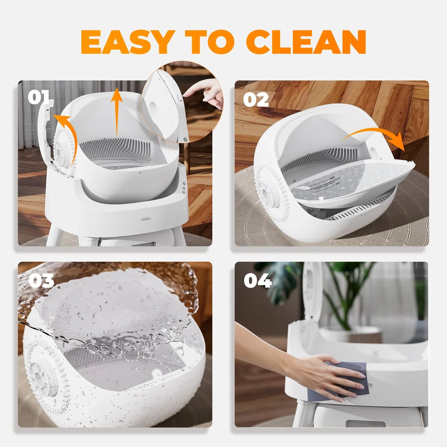 PetPivot AS11 Open-Top Automatic Self Cleaning Cat Litter Box