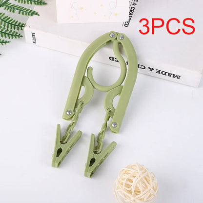 Folding Hanger With Clip Portable Storage Travel