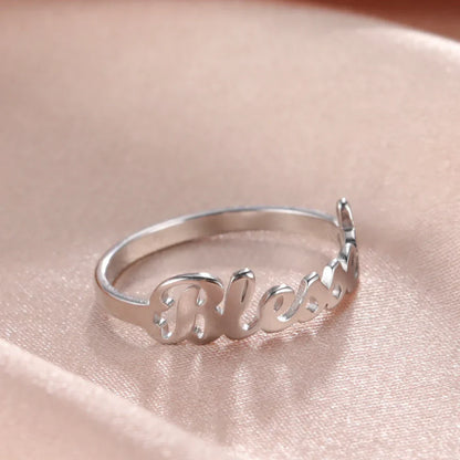 Stainless Steel Gold Color Couple Finger Ring