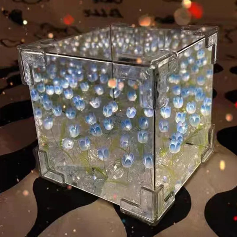 DIY Tulip Flower Cube Night Light