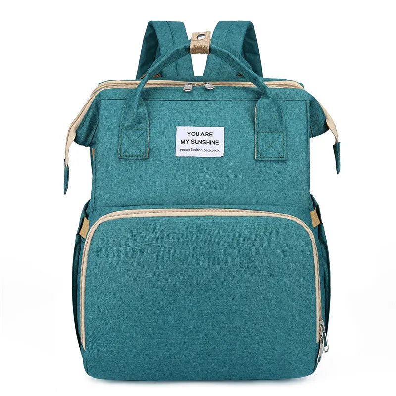 Mother Baby Leather Travel Backpack