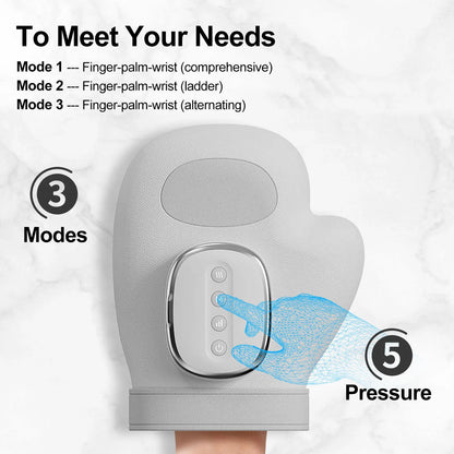 6 in 1 Smart Airbag Full Hand Massager Wrist Palm Finger Muscle Relaxation Kneading Vibration Massage Machine