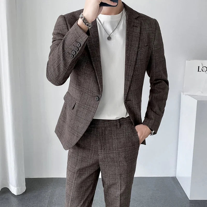 Men Dress Blazers 3 Piece Set