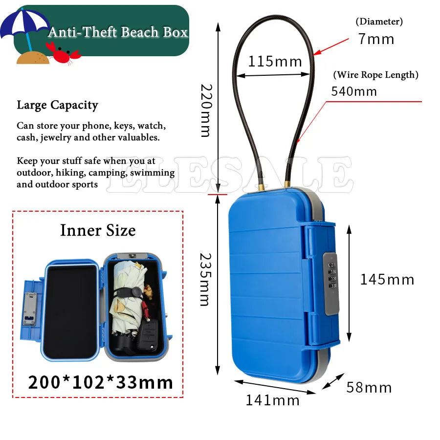 Secure Your Valuables with the Portable Beach Safe Box 4