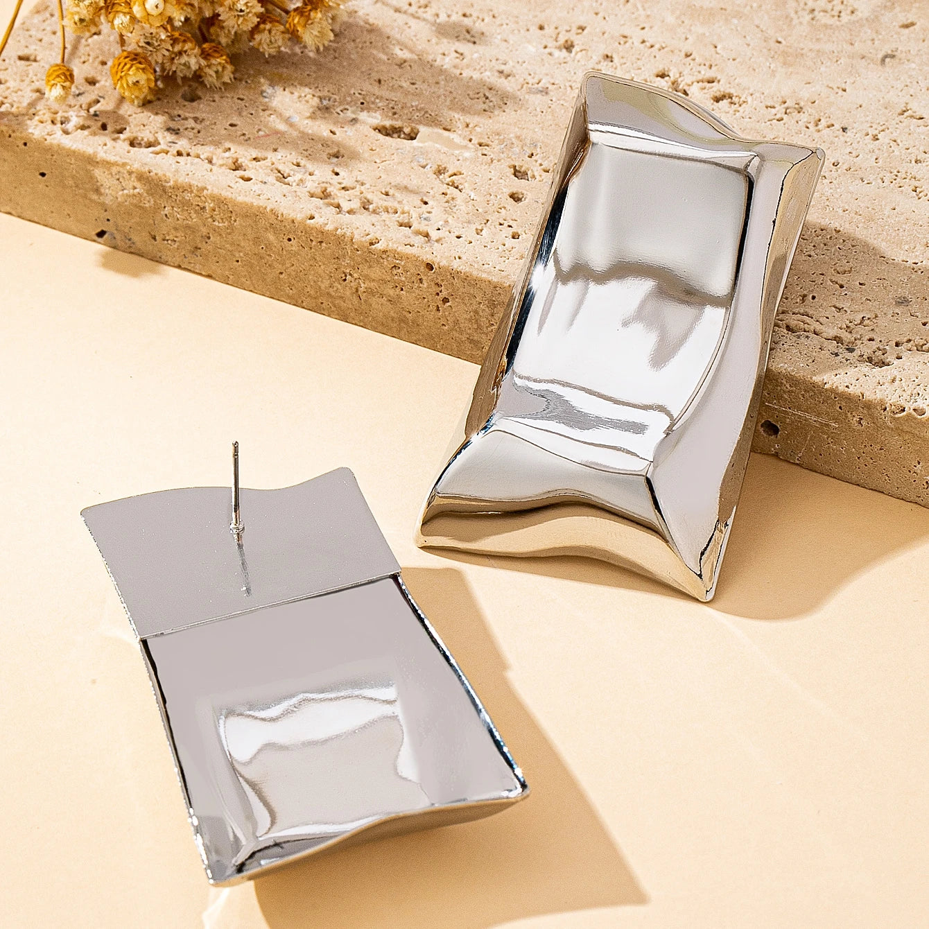 A Pair of Fashionable Women's Earrings