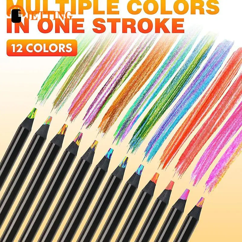 1Pcs Concentric Rainbow Pencil